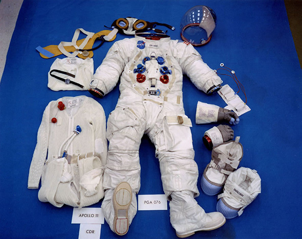 アポロ11号でアームストロング船長が使用した宇宙服。